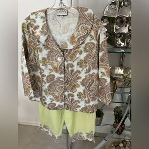 Paisley Blazer and pant set by Cottage Clothing